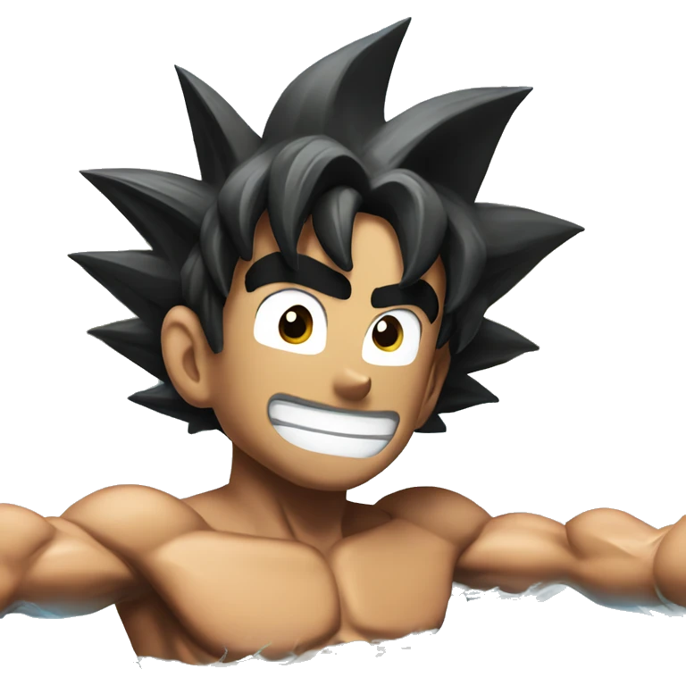 Goku in a pool emoji