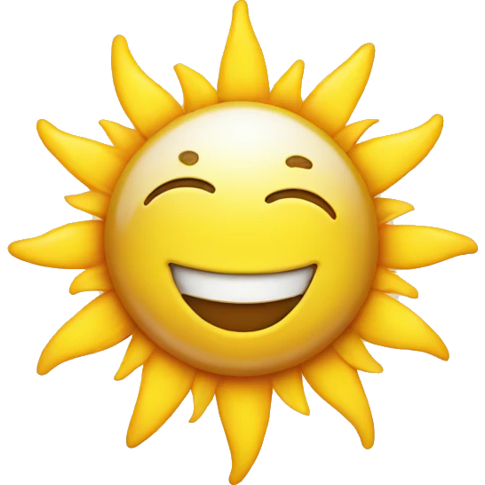 A happy sun emoji emoji