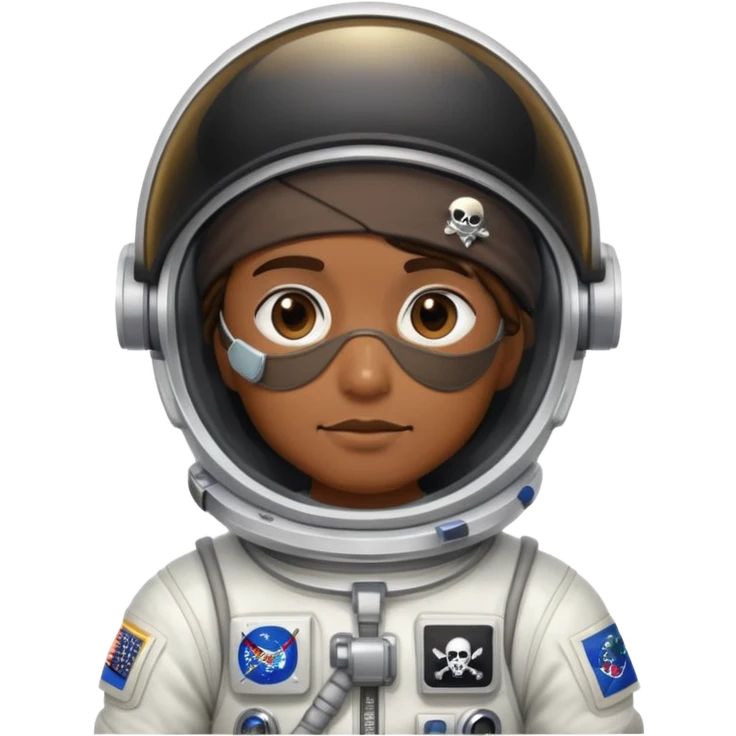 astronaut with eyepatch like a pirate emoji
