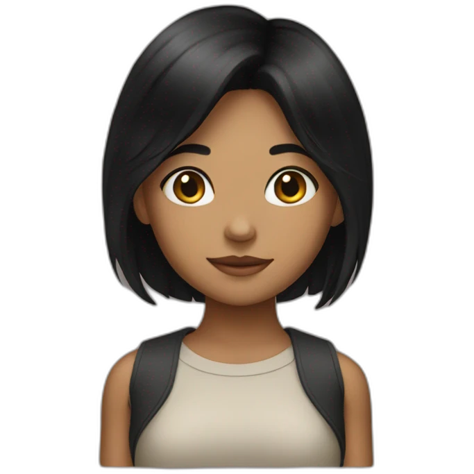 The girl with black hair emoji