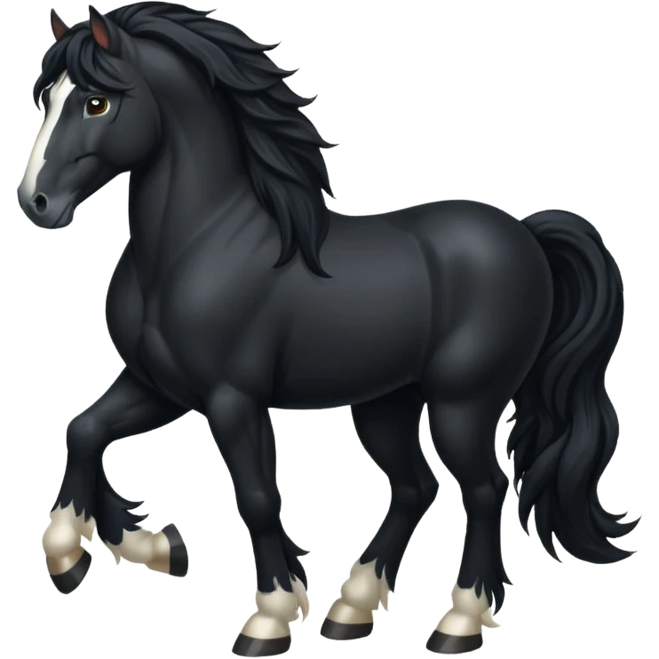 Black Clydesdale  emoji