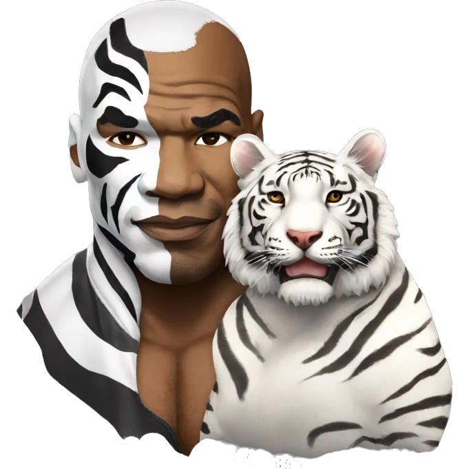 Mike tyson with white tiger emoji