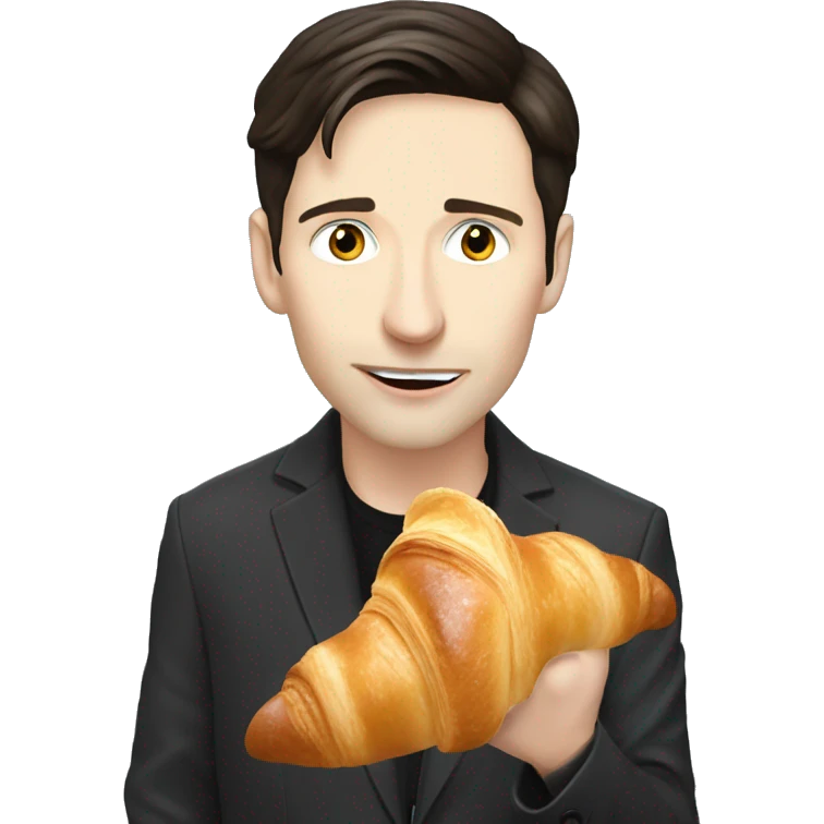 Pavel durov eats croissant emoji