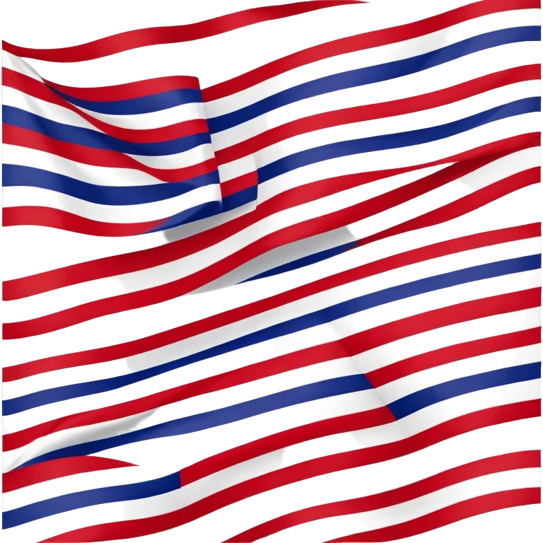 Thai flag with red, white, and blue horizontal stripes emoji