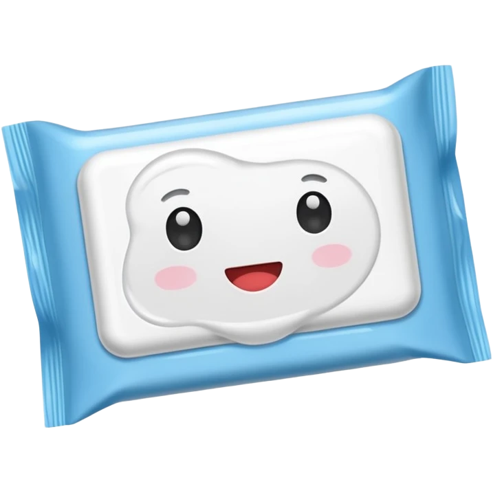 A pack of wet wipes emoji
