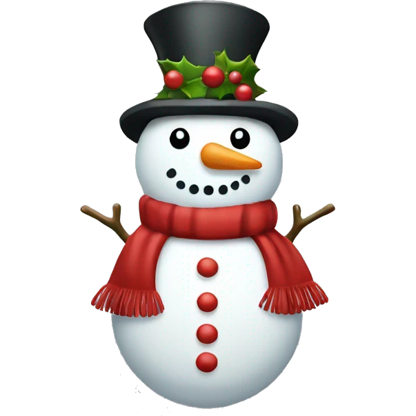 full body christmas hat snowman emoji