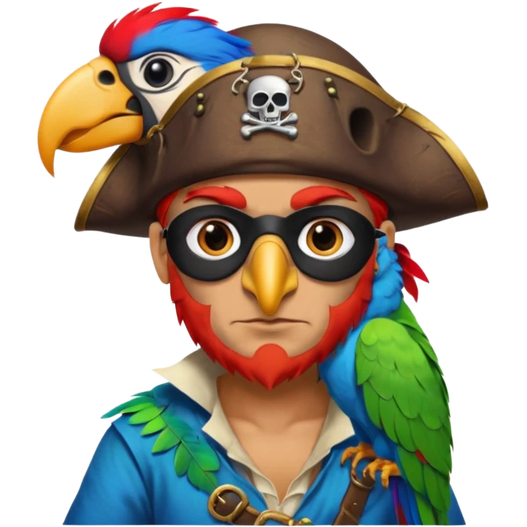 pirate and parrot emoji