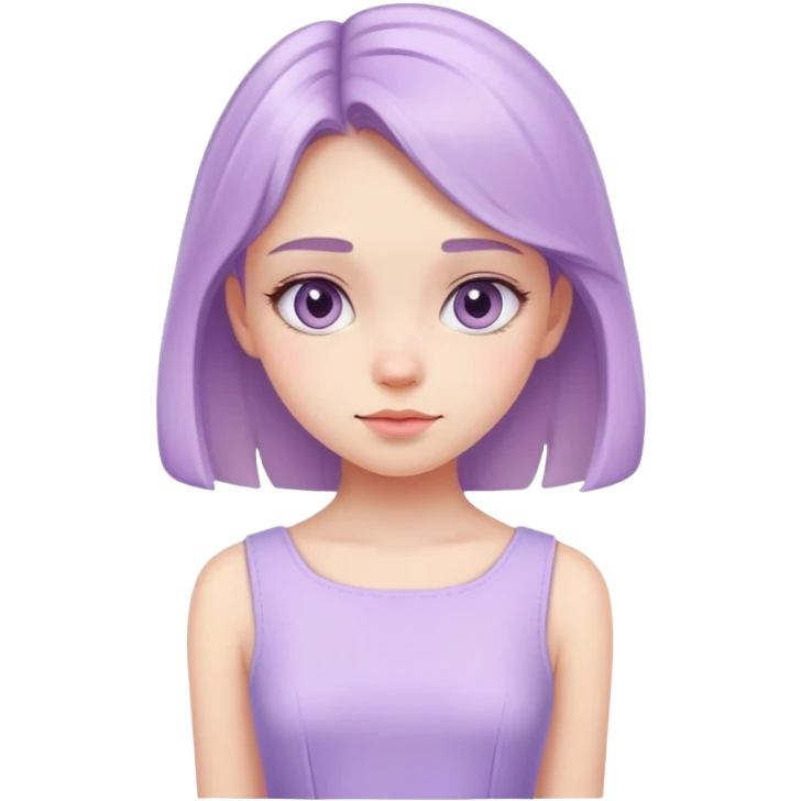 lilac pastel cute girl emoji