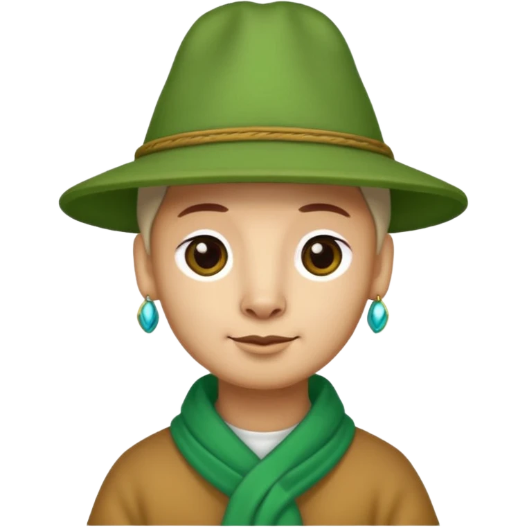 Lama and hat green emoji