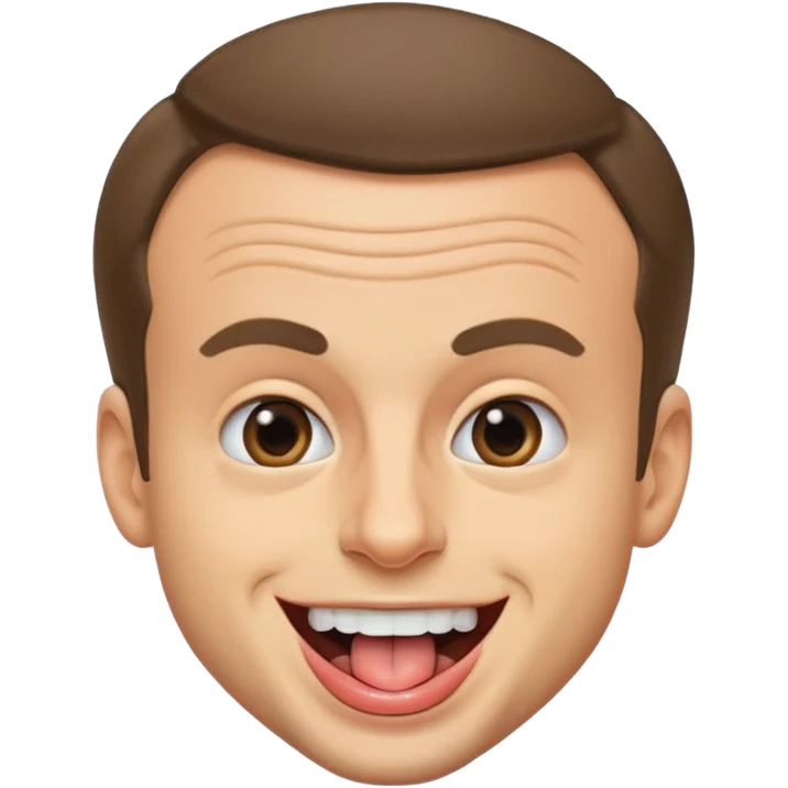 macron qui tire la langue emoji