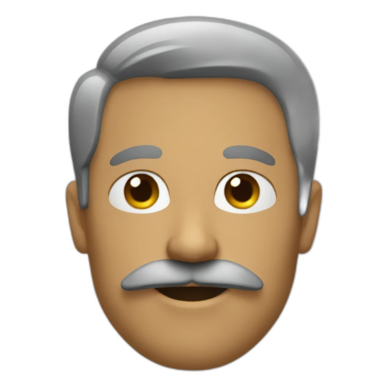 Homme avec une moustache emoji