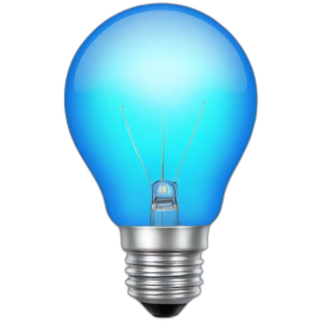 blue light bulb emoji