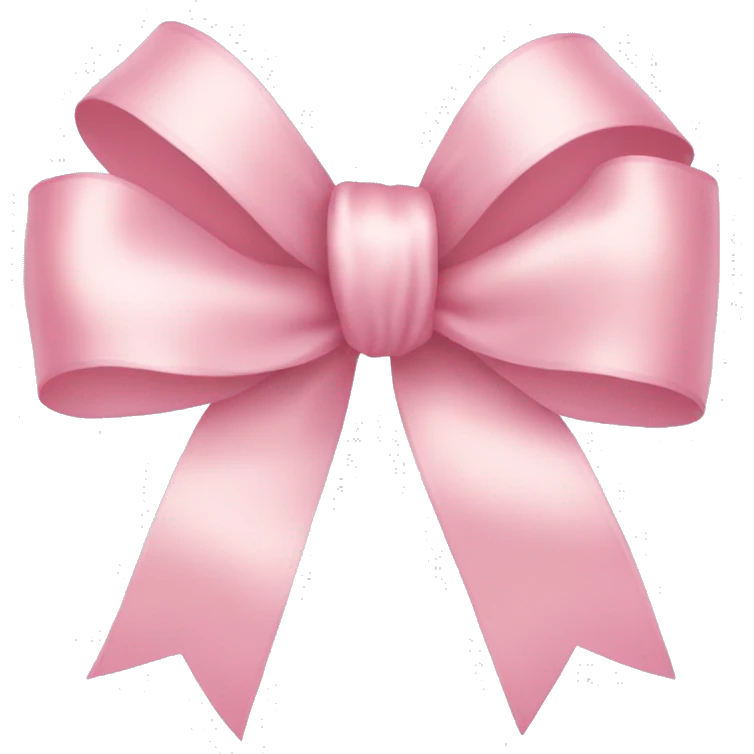 light pink ribbon bow emoji