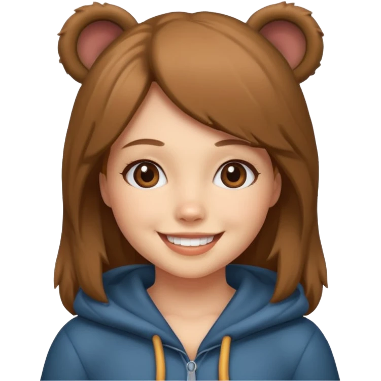 Girly bear  emoji