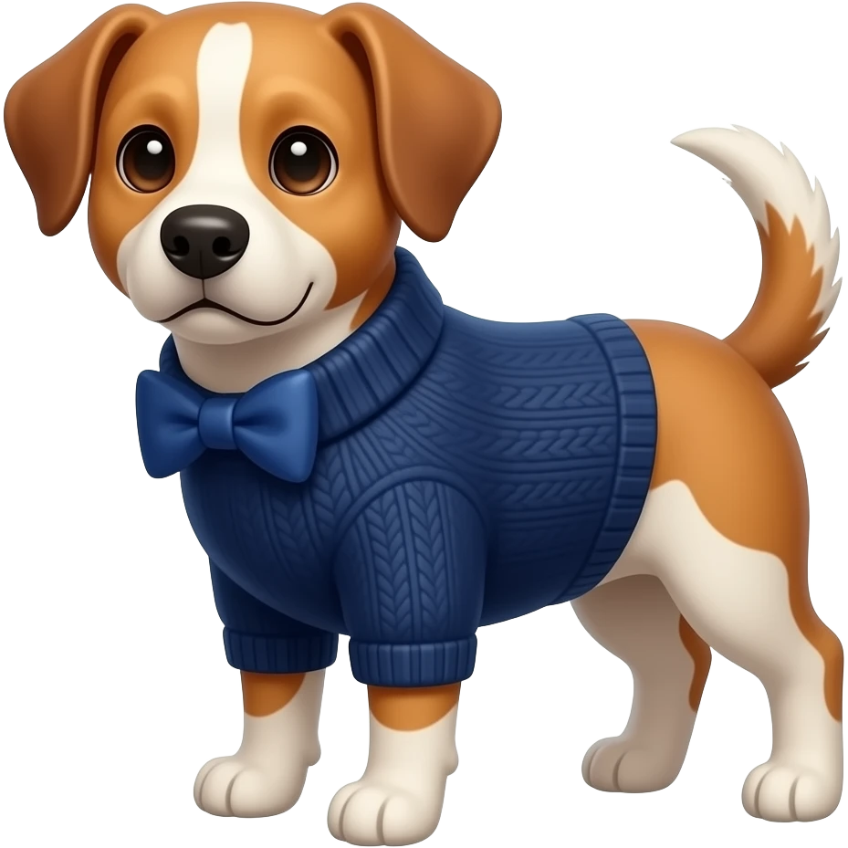 Create a preppy dog emoji