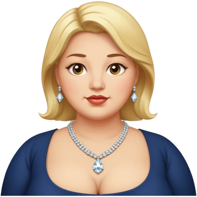fat handsome rich woman emoji