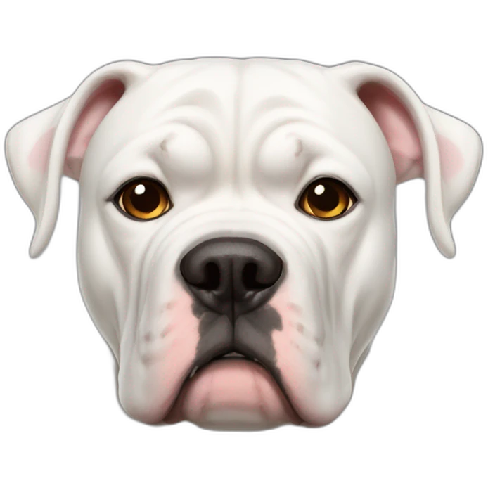 White American bulldog glaring emoji