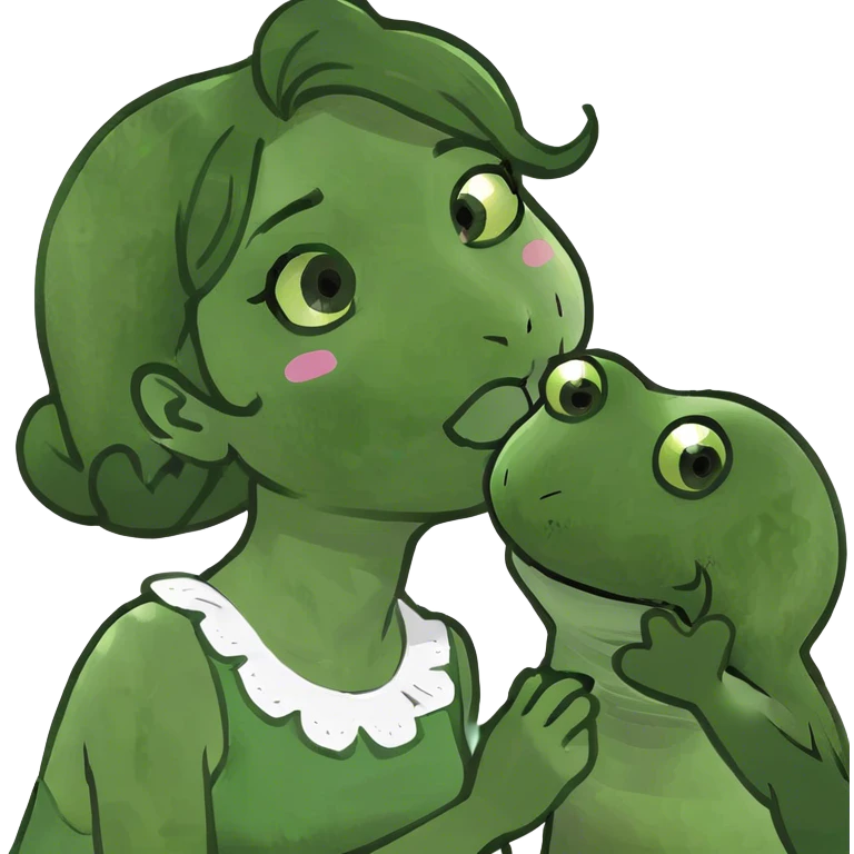 Girl and a bit kissing  emoji