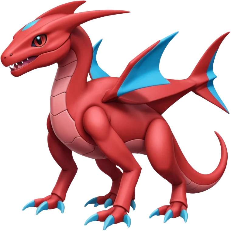 Heliolisk-Salamence-Cyclizar-Genesect-Pokémon, full body emoji