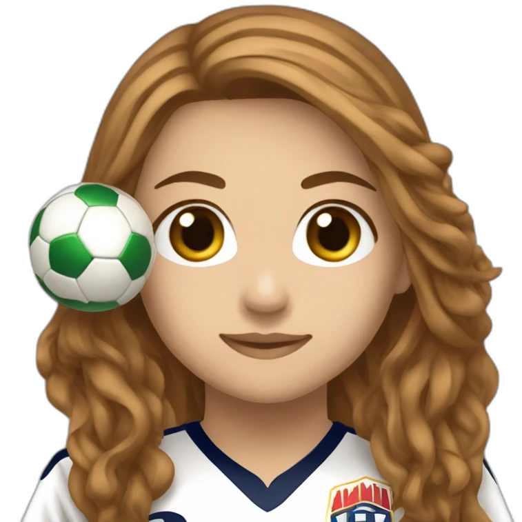 Hiroyo Kato（Female・Long Hair・Brown Hair・Soccer Player） emoji