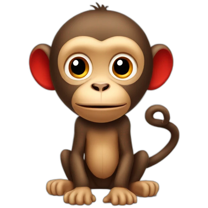 Monkey with red bottom emoji