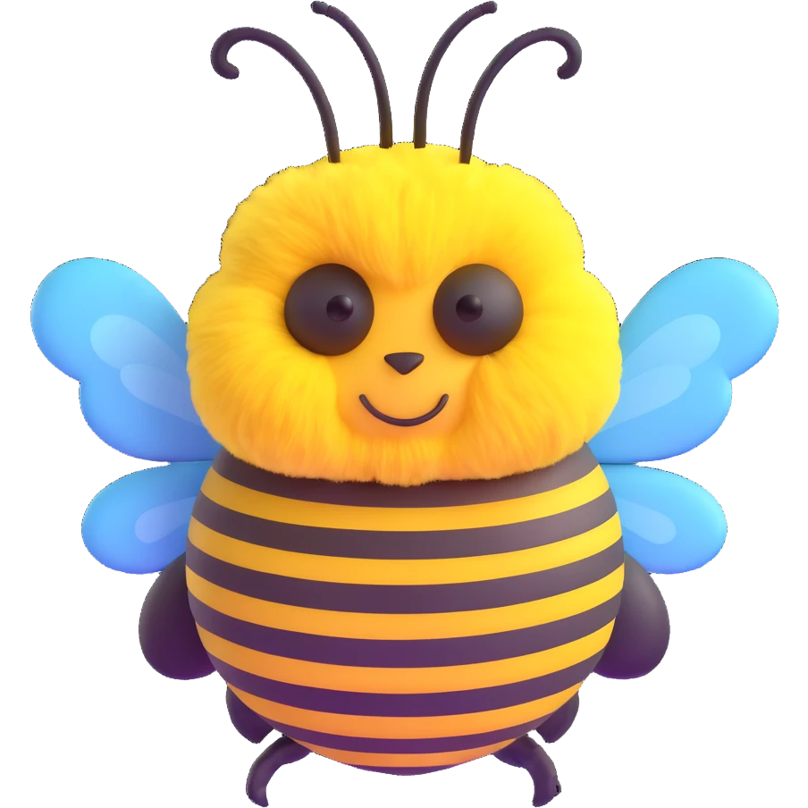 fluffy bee emoji