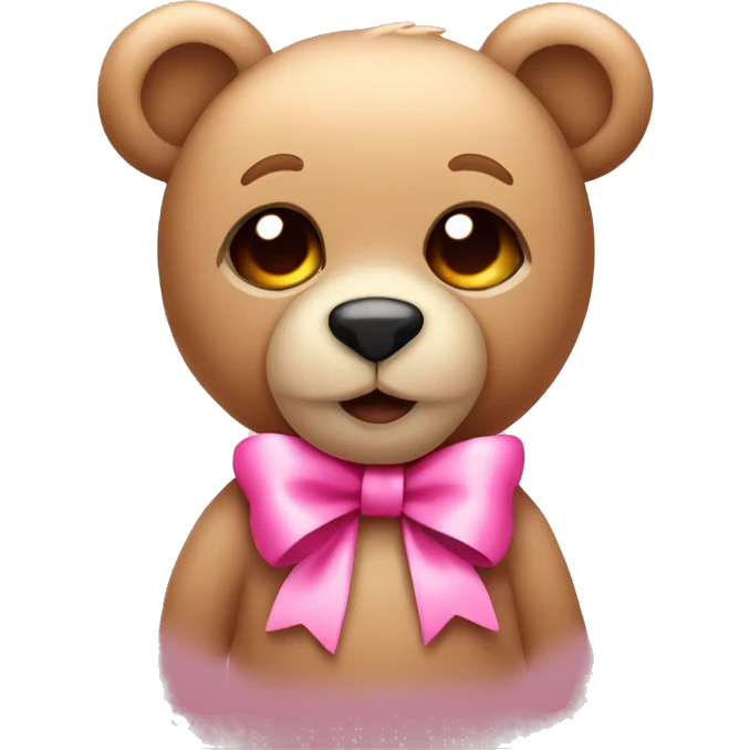 teddy bear with pink bows emoji