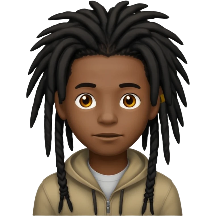 black boy with black dreadlocks  emoji