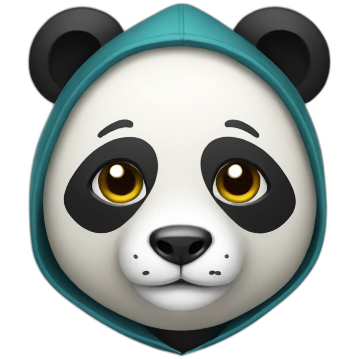 Panda wearing a hoodie  emoji