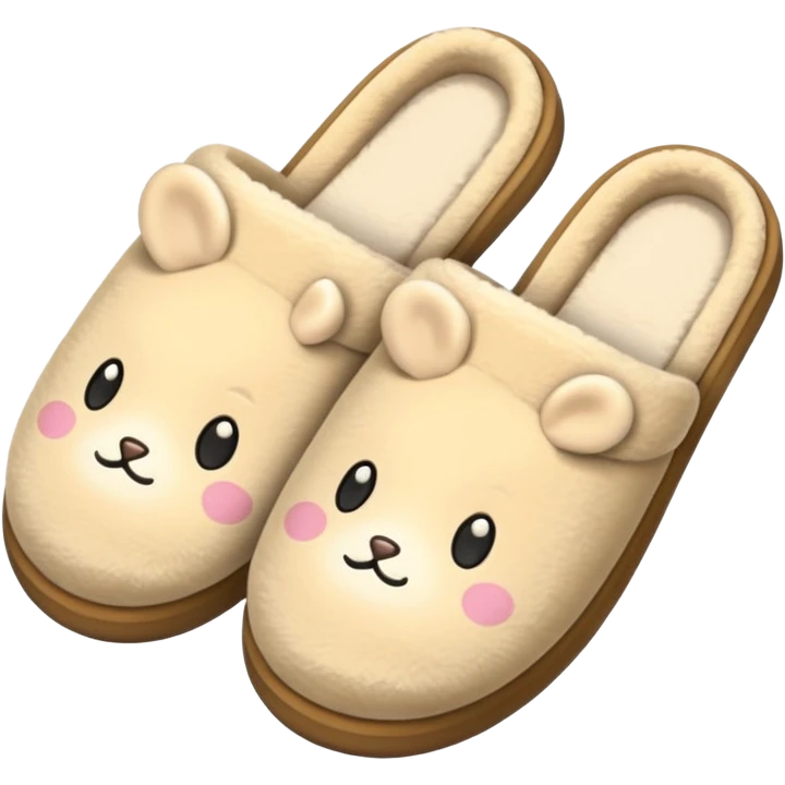 cozy beige slippers emoji