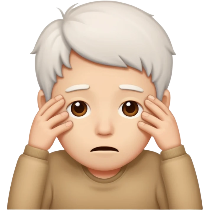 personita cansada o mareada, estilo doodle cute. emoji