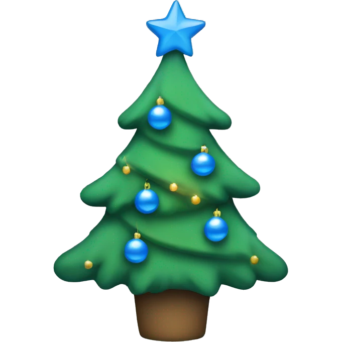 blue christmas tree emoji
