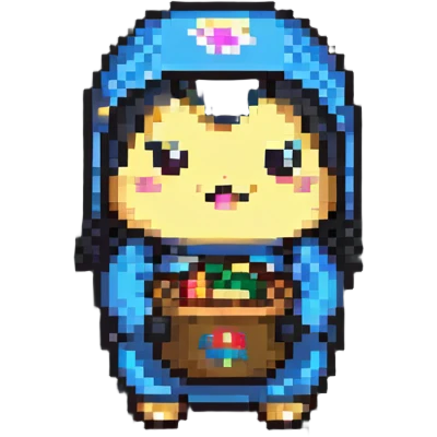 festive and lively tung tung tung sahur in pixel art style emoji