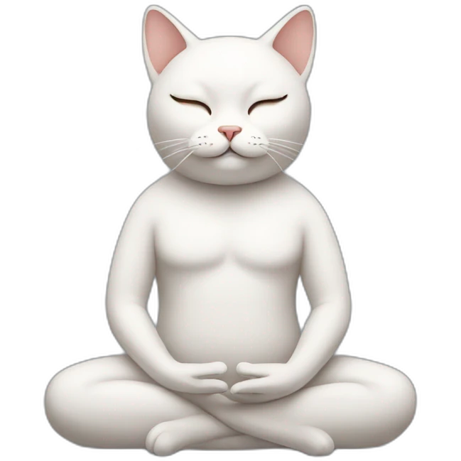 meditating cat emoji