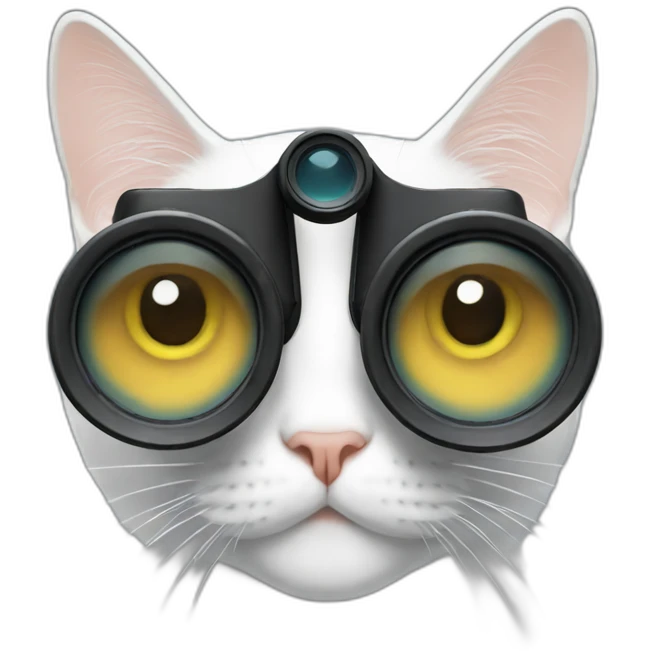 cat with binoculars emoji