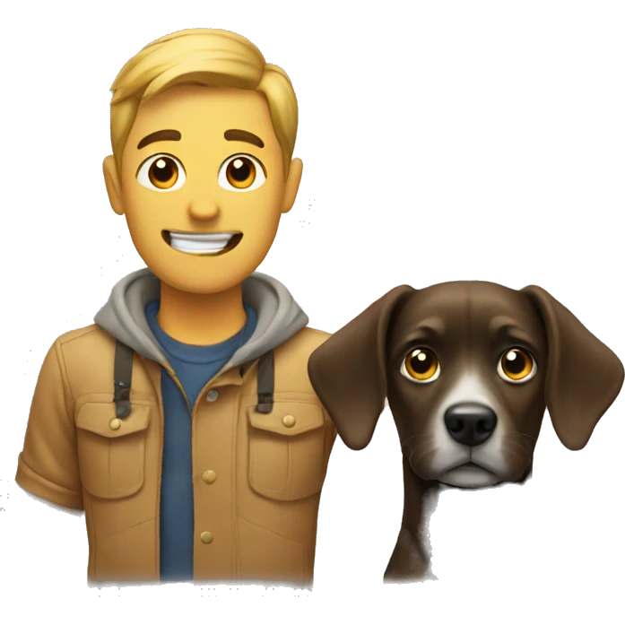 Dog with a Guy emoji