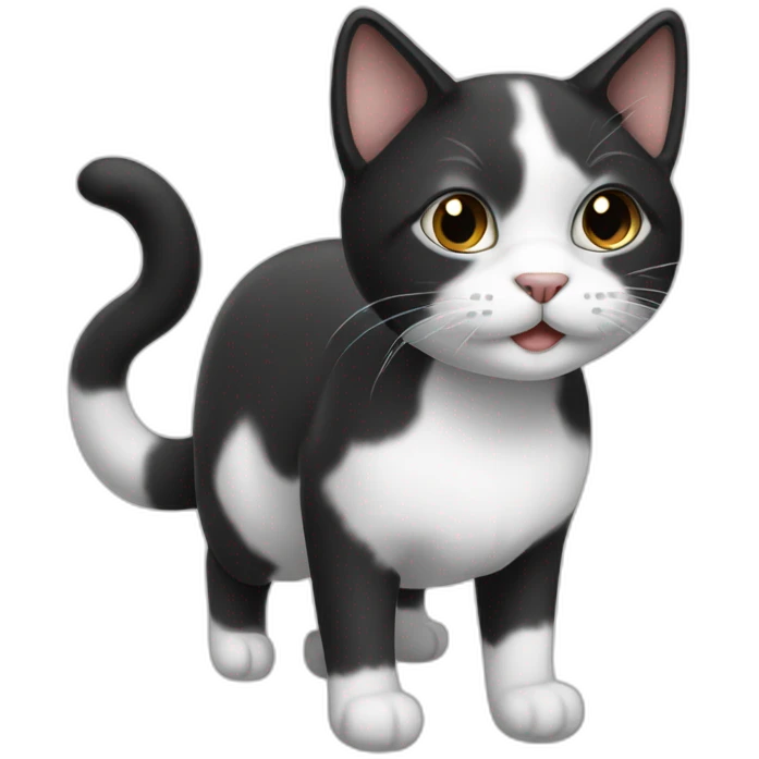 tender black-and-white-cat emoji