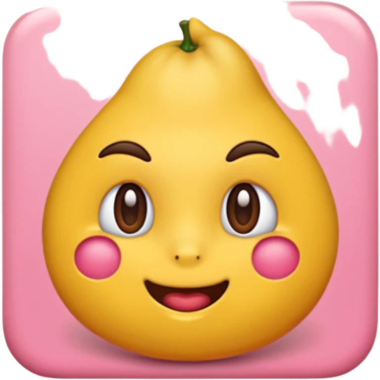 эклер с розовой помадкой и посыпкой emoji