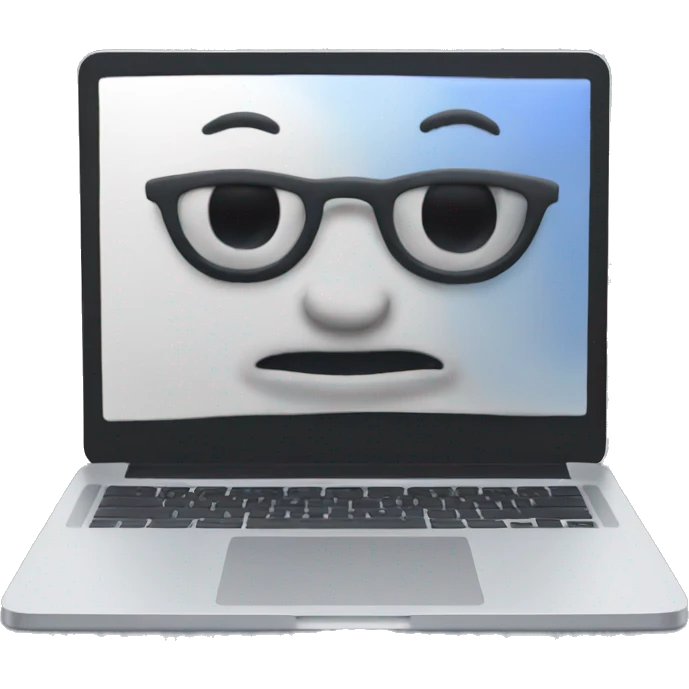 MacBook with video editing software emoji