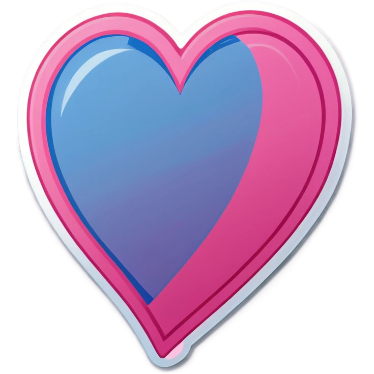 Pink and blue heart emoji