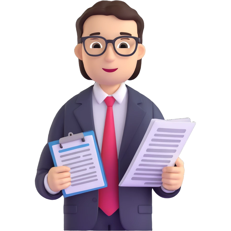 accountant with financial papers, no eyeglasses emoji