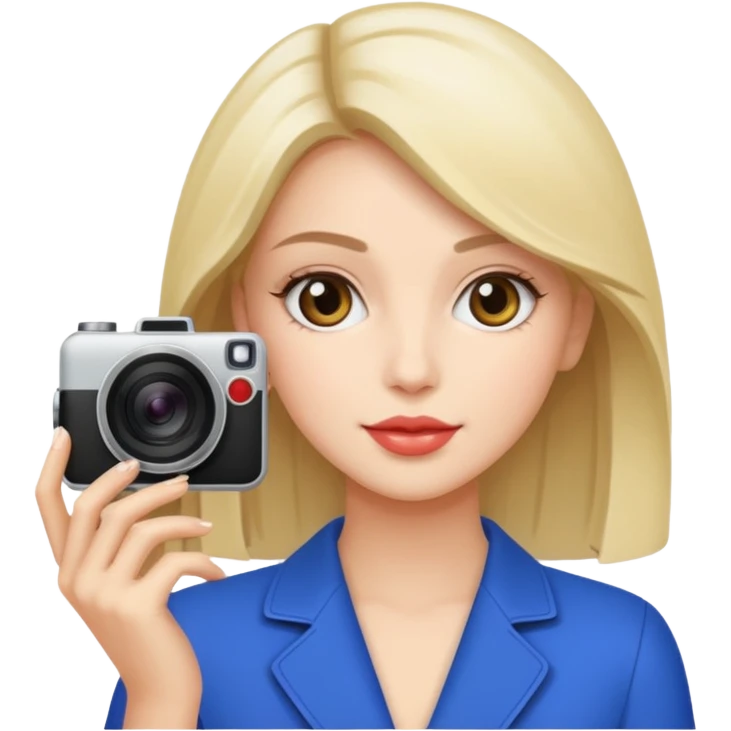 chic women with digicam emoji