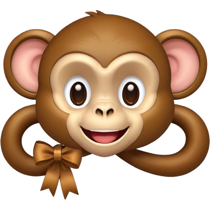 monkey with bow emoji
