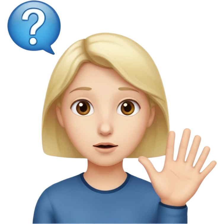 a person asking a question emoji