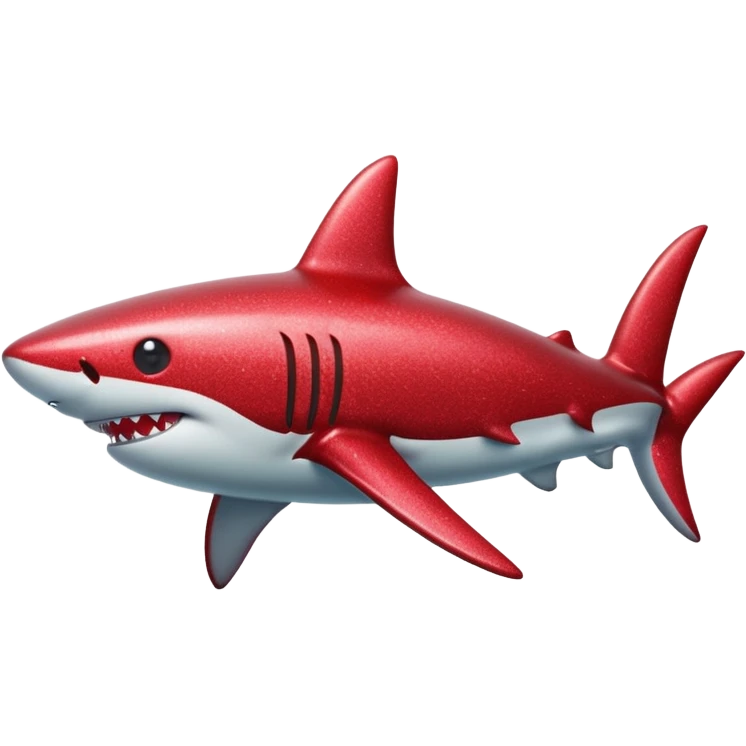 red glitter shark  emoji