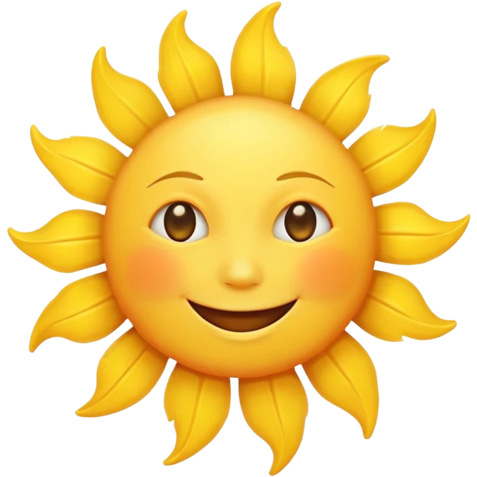 smiling sun emoji emoji