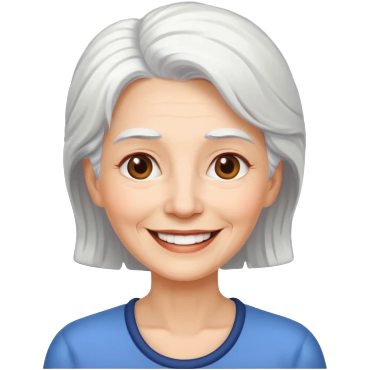 older woman with white hai  emoji