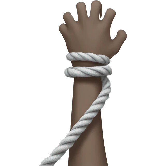 hand emojis pulling a light grey rope tightly emoji