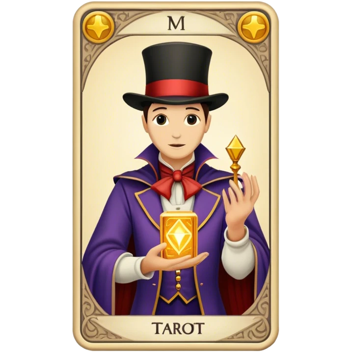 Tarot Card with the magician on it  emoji