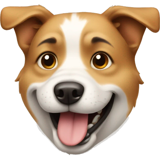 Smile face with cute dog emoji